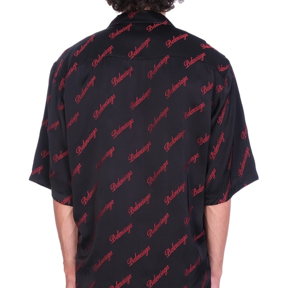 BALENCIAGA Pajama Short Sleeve Button-Up Shirt - Picture 16 of 16